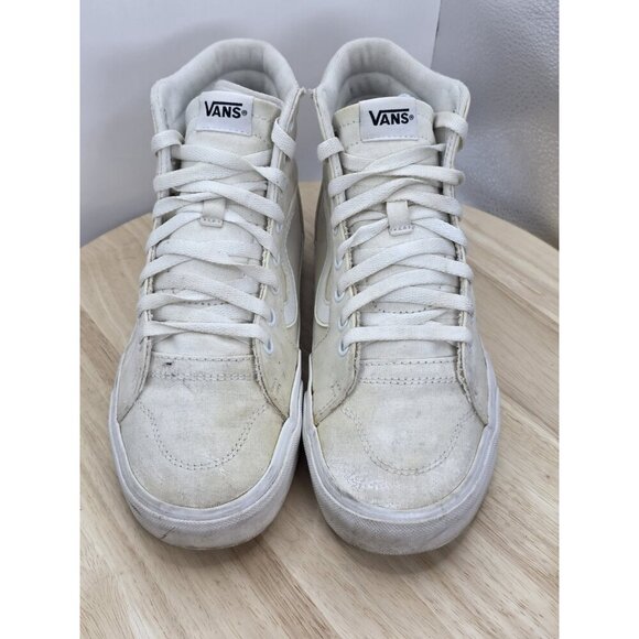 Vans Sk8 Hi Old Skool Womens Size 8.5 Cream White Athletic Shoes Sneakers 721356 - Picture 4 of 9